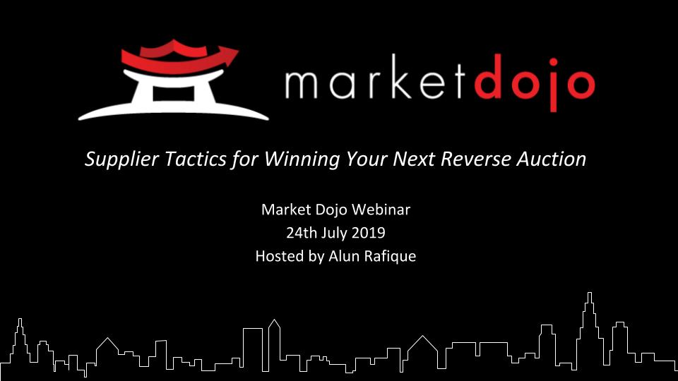 Market Dojo Supplier Tactics Webinar