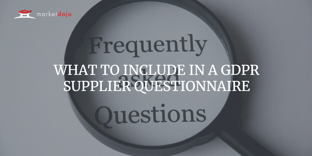 Free to use GDPR Supplier Questionnaire Template