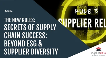 Supplier Relationship Management - Beyond ESG & Supplier Diversity