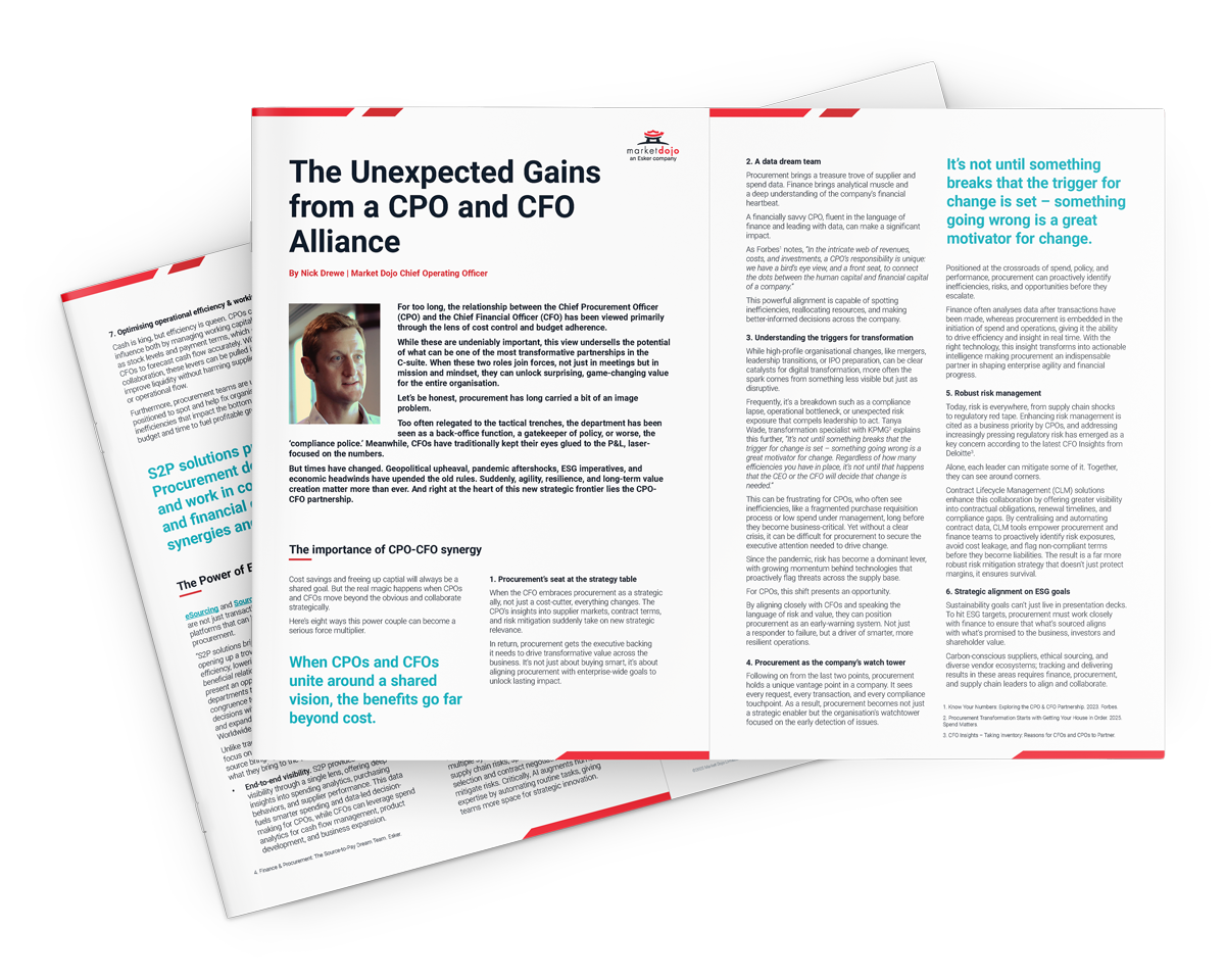 Unexpected Gains of a CPO and CFO Alliance by Nick Drewe